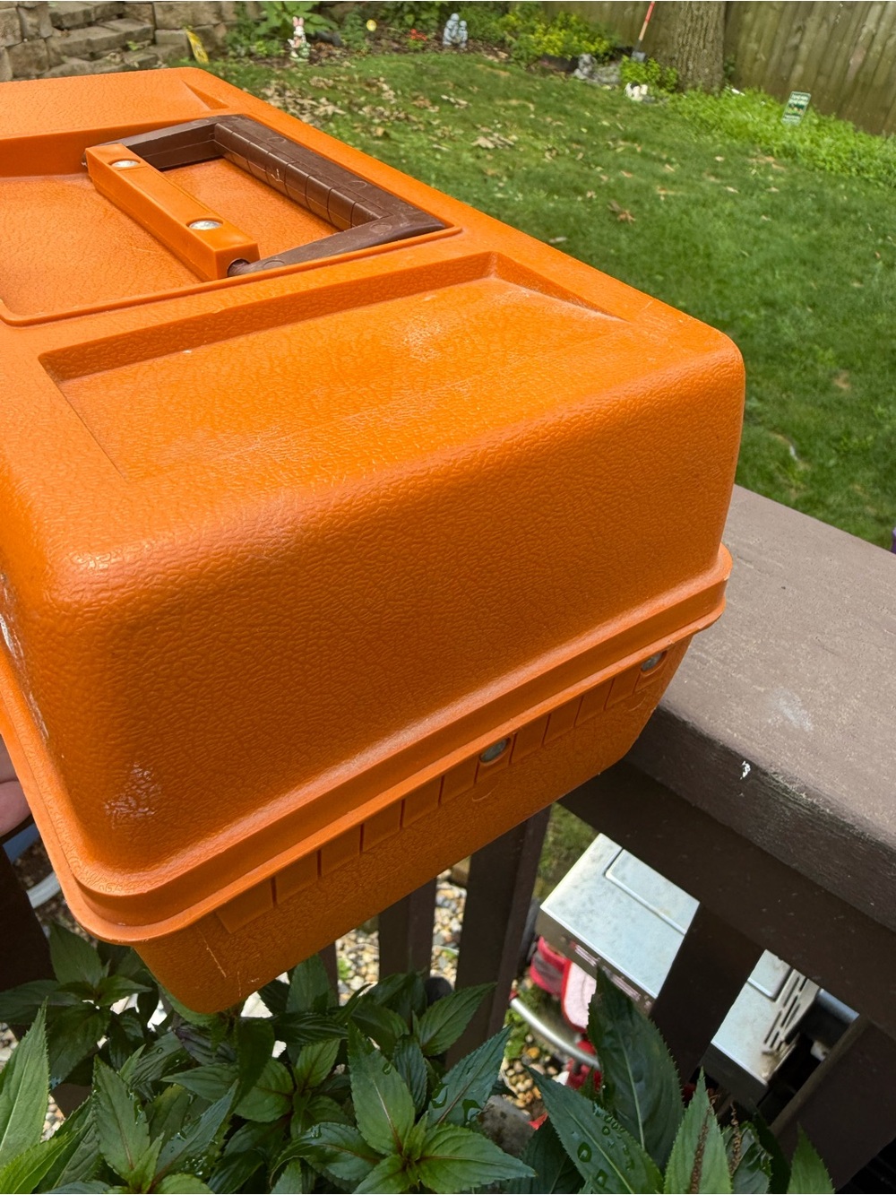 Vintage Fenwick Woodstream 1050 Tackle Box Orange, 2 Trays, 15 Comp - Picture 7 of 11